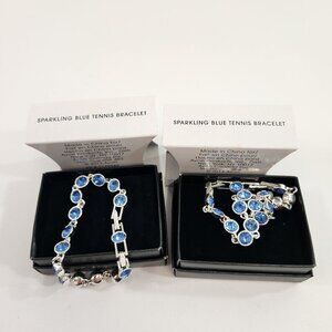 Avon Sparkling Blue Tennis Bracelet x 2 NEW